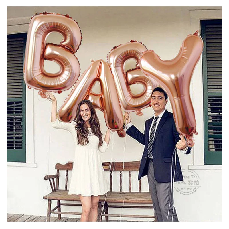 

40inch Rose Gold BABY LOVE Letter Foil Balloons Wedding Decoration Baby Shower Alphabet Helium Balloon Birthday Event Party Ball