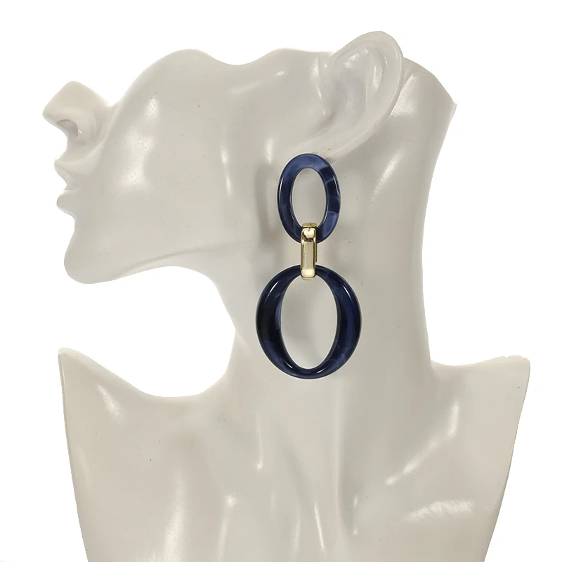 BeUrSelf Statement Acrylic Resin Dangle Earrings Women Vintage