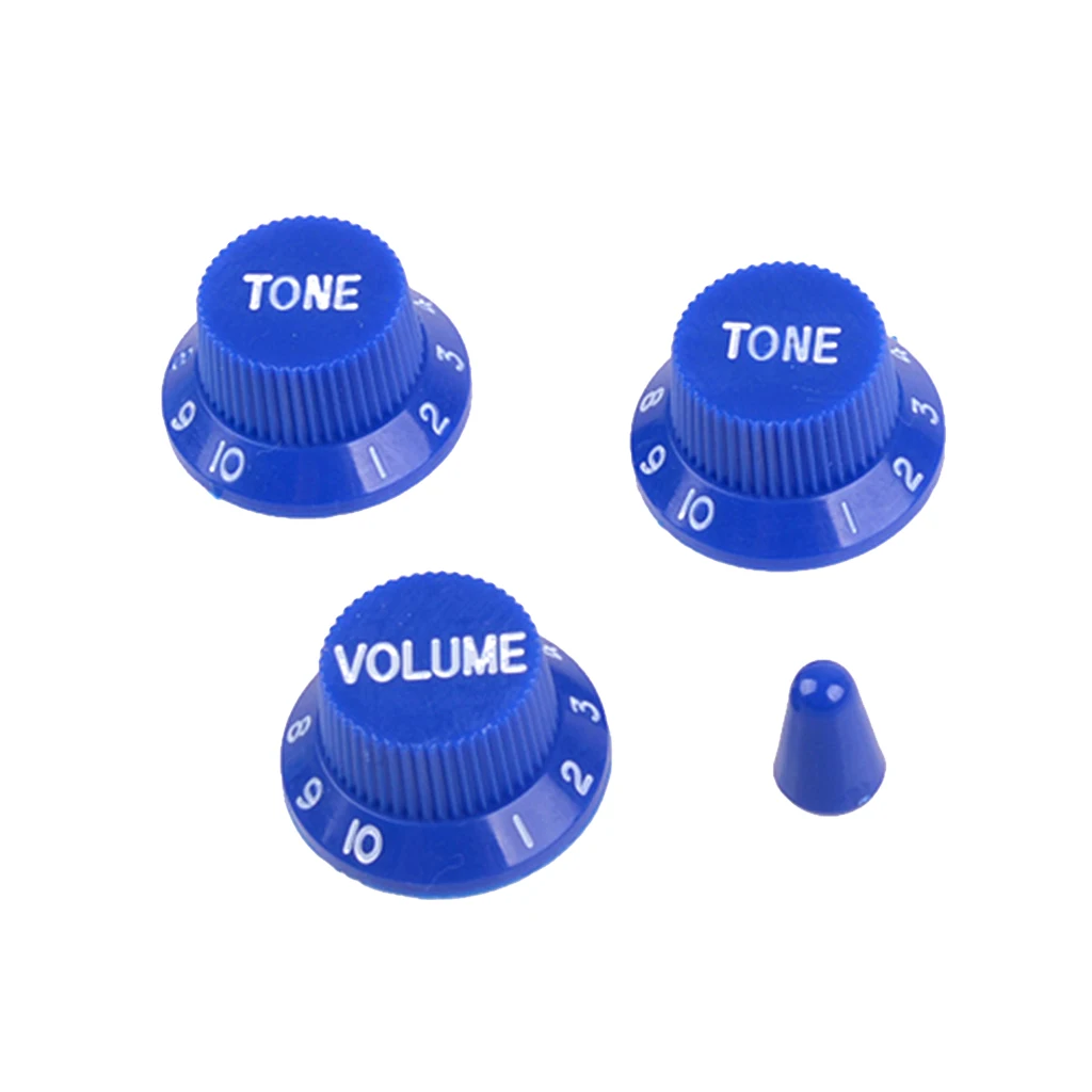 1 Set Plastic Closed Single Coil Pickup Cover with Volume Tone  Crontrol Knob Switch Tip for Electric Guitar Parts