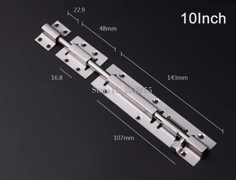 Высокое качество 12 дюймов Нержавеющая сталь для дома для окна двери болты аксессуары двери безопасности замок против взлома Защёлки K198-7