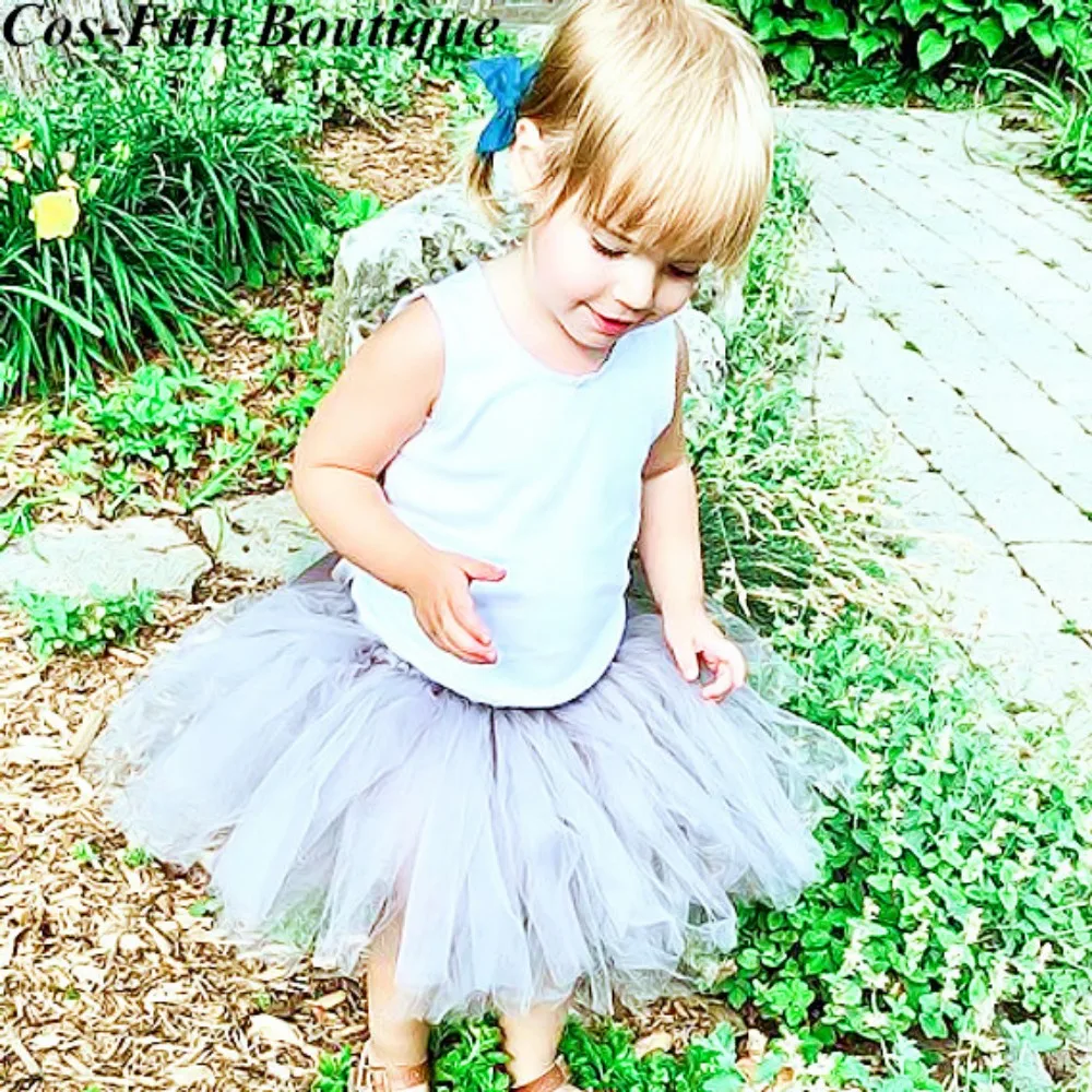 New Born Tutu Skirts Grey Toddler Girl Birthday Party Skirt Normal