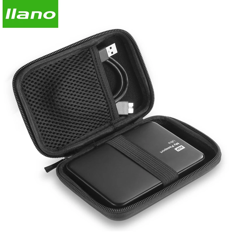 

llano Power Bank Case Hard Case Box for Samsung Seagate 2.5 Hard Drive Disk USB Cable External Storage Carrying SSD HDD Case