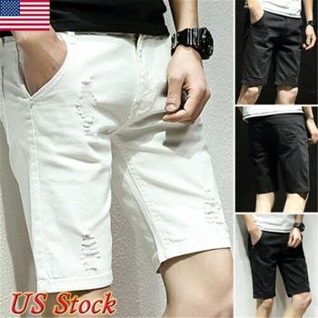 

2019 Men Casual Jeans Shorts Beach Short Sweatpants Denim Sports Jogger Gym Summer Shorts
