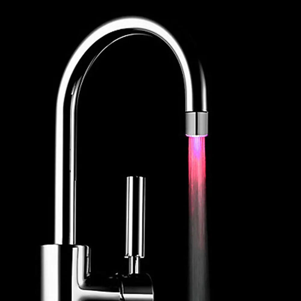 House New Romantic 7 Color Change LED Light Shower Head Water Faucet Bath Home Bathroom Glow Robinet Drop Ship