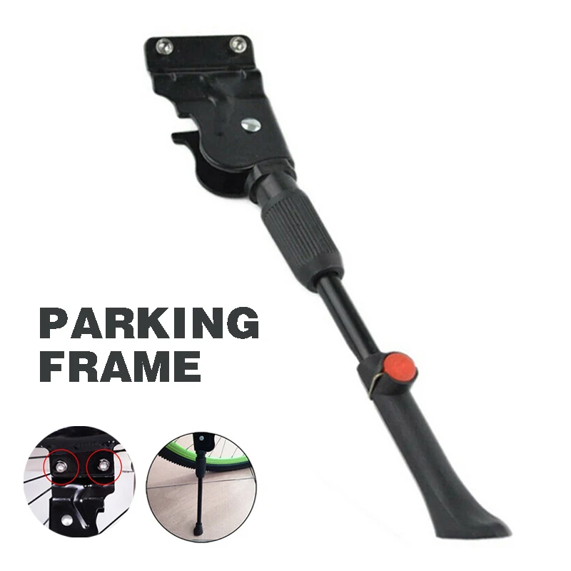 Adjustable Bike Kickstand Bicycle Heavy Duty Feet Bracket Side Prop Black Mountain Road Bike Parking Rack Cycling Accessories