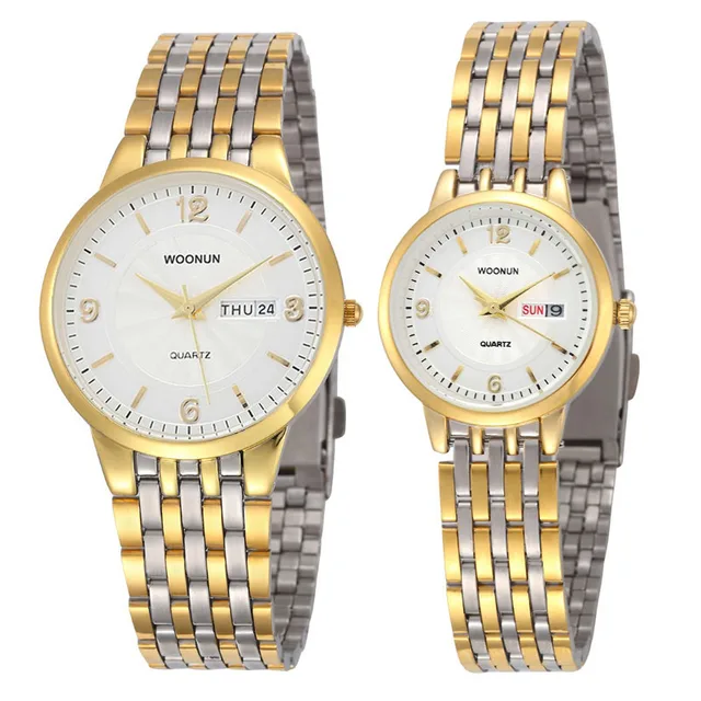 New Couple Watches WOONUN Top Brand Luxury Gold Ultra Thin Quartz Watches Women New Couple Watches WOONUN Top Brand Luxury Gold Ultra Thin Quartz Watches Women