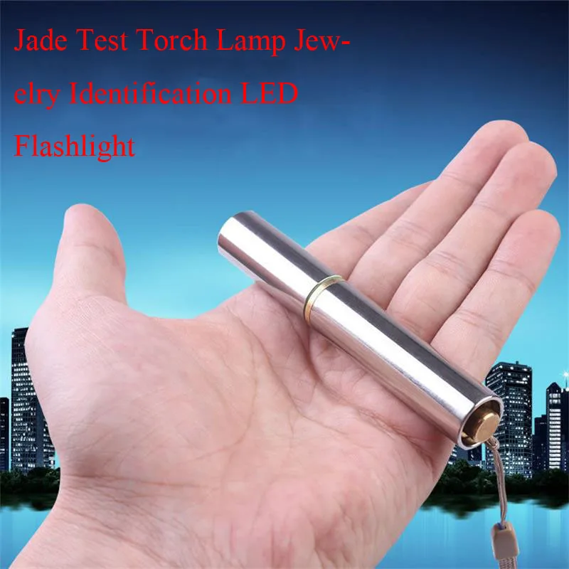 CREE Q5 LED Flashlight Jade Test Torch Lamp White/Warm White Light