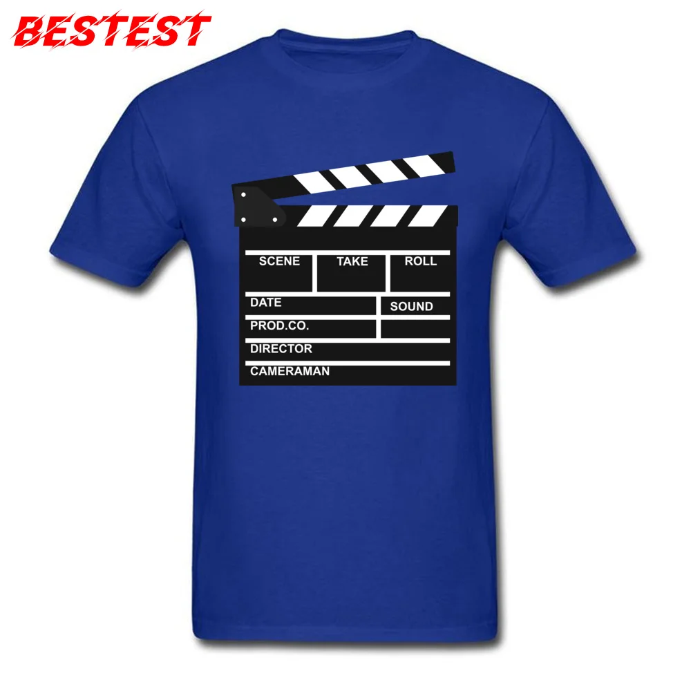 Newest filmklappe 1078813 cosie T Shirts Round Neck 100% Cotton Men Tops & Tees Short Sleeve April FOOL DAY cosie Tops Shirt filmklappe 1078813 blue