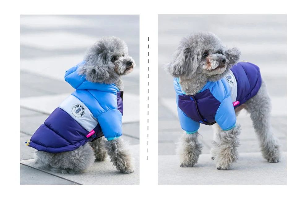 Осенне-зимняя одежда для домашних животных для собак, Маленький Средний Большой пуховик для собак, одежда для домашних животных, плотное хлопковое пальто для французского для бульдога чихуахуа