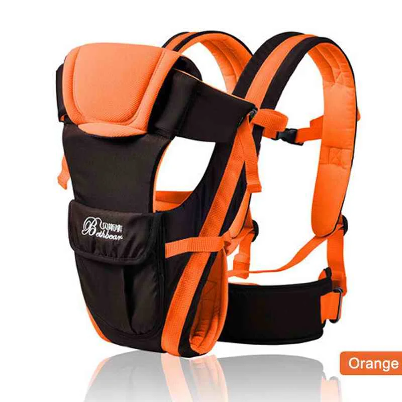 Beth-bear, от 0 до 30 месяцев, воздухопроницаемая, передняя сторона, детская переноска, 4 в 1, для младенцев, Удобный слинг, рюкзак, сумка-кенгуру, новинка - Цвет: Orange