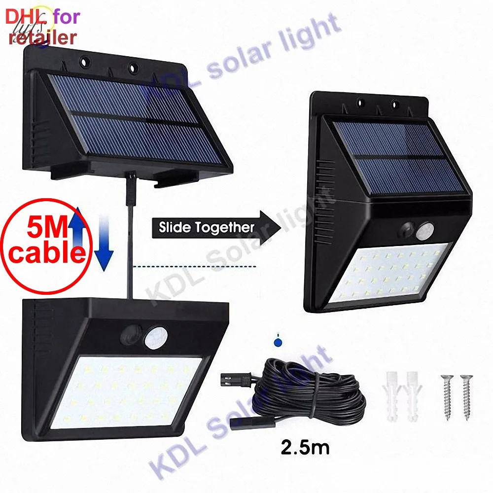 30 светодиодный 500lm Солнечный свет раздельный монтаж pIR motion 3 senser QLTEG 450LM La IP Новый 2018