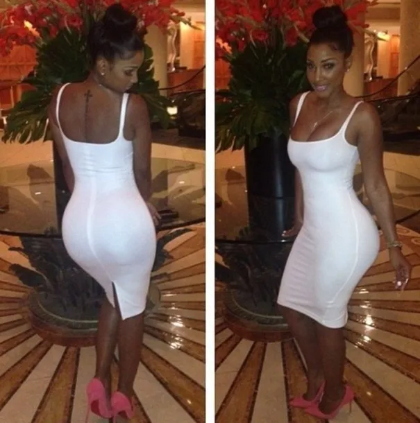 tight white bodycon dress