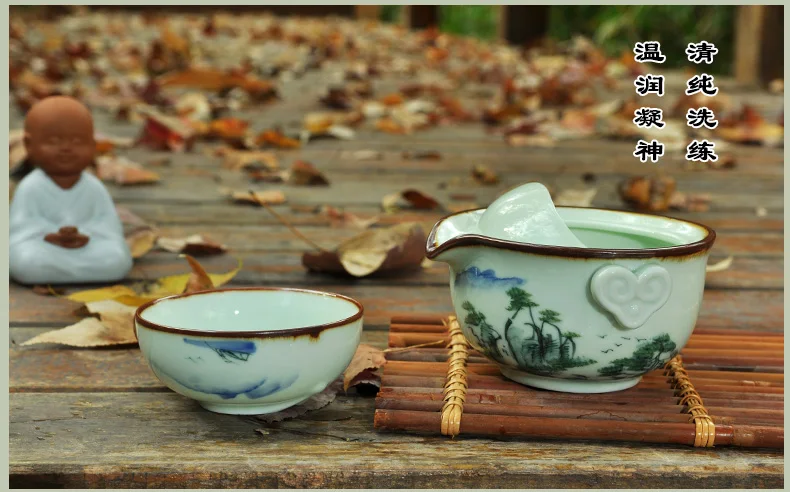 1 горшок 1 чашка Gaiwan расписанный вручную фарфоровый чайник чашка для чая, гайвань дорожный чайный набор кунг-фу чайные наборы чайная чашка Quik керамический чайник