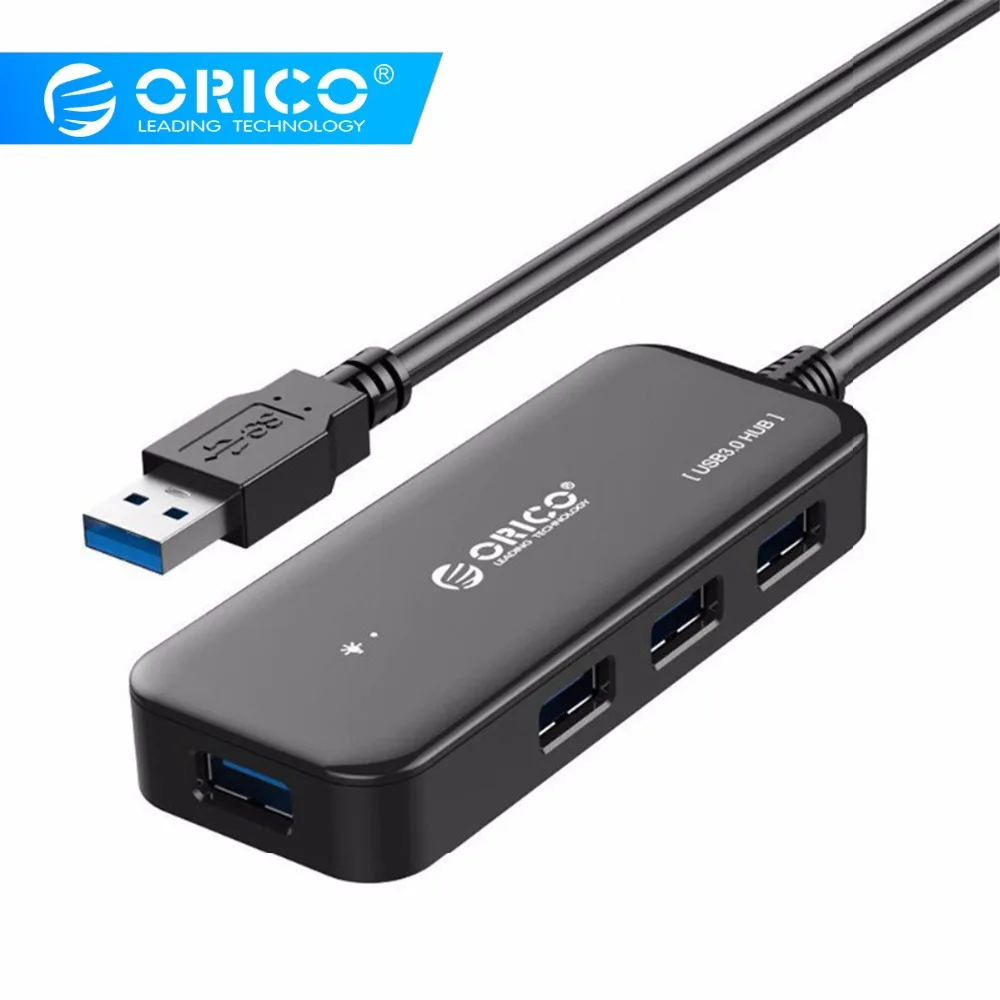ORICO 4 порта USB концентратор Micro USB 3,0 концентратор Высокоскоростной 5 Гбит/с usb-хаб для Windows Linux ноутбук ПК Apple Macbook Air PC планшет