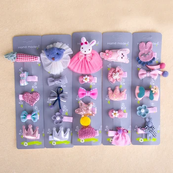 

5pcs Bowknot Kids Baby Children Hair Clip Bow Pin Barrette Hairpin Ornament Accessories For Girls Baby Girls Bow Flower Hairpins