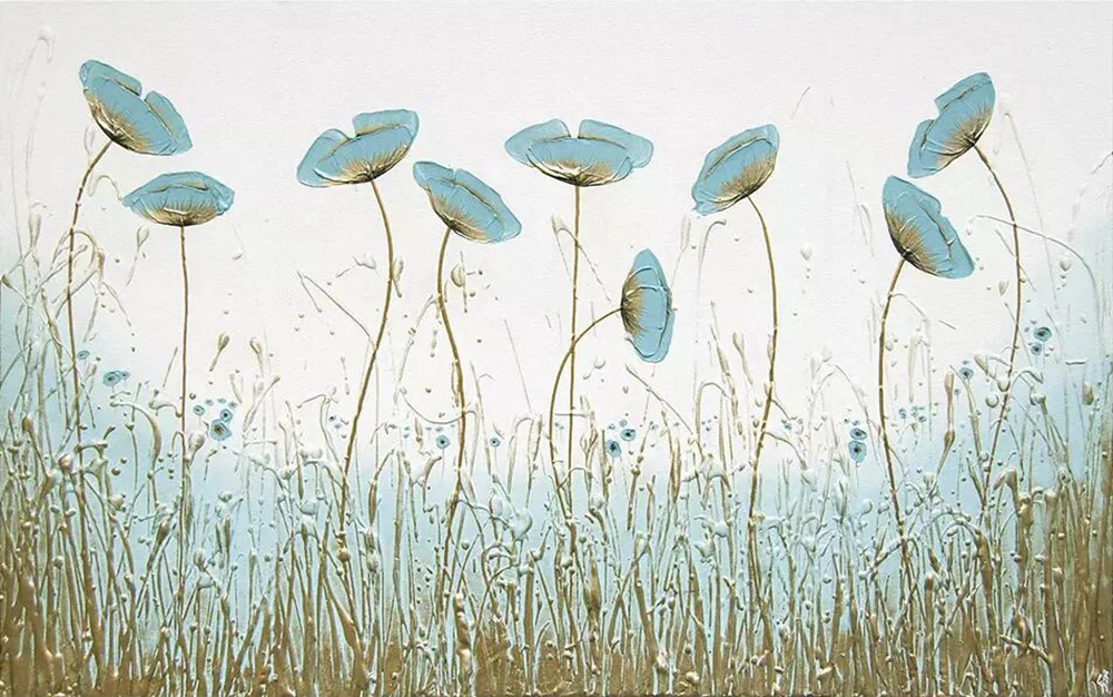 Decorative Wallpaper Simple Aesthetic Style Mint Green Flower Tv Background Wall Fabric Textile Wallcoverings Aliexpress