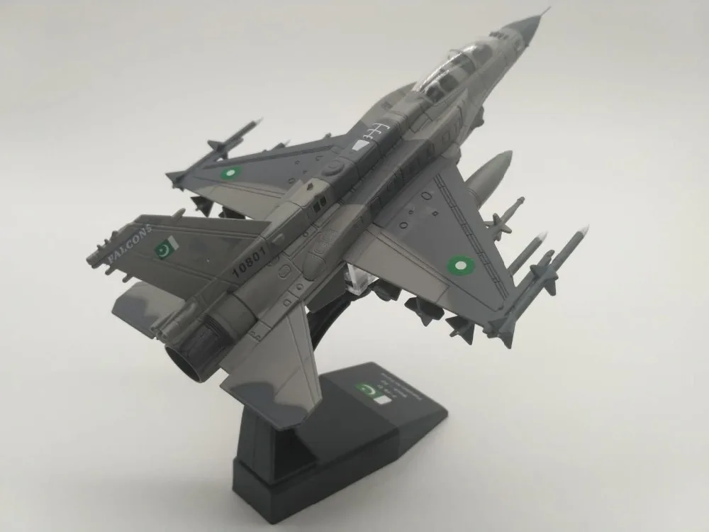 

New 1/72 Scale Diecast F-16 Fighting Falcon Model F-16 D Block-52 Pakistan Air Force Model For Kids Toys Free Shipping