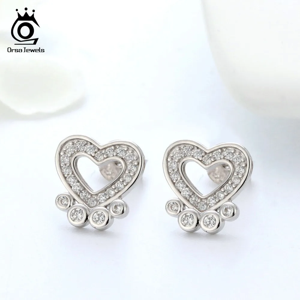 ORSA JEWELS Оригинал 100% Серебро 925 пробы Серьги гвоздики для женщин милая собака
