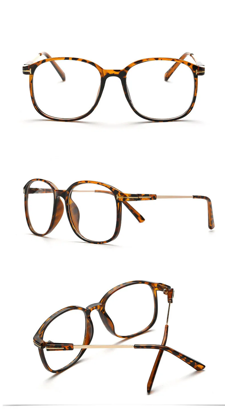 Квадратные очки TF для мужчин, металлическая оправа, Брендовые очки для женщин, Брендовые очки, большие очки, женские прозрачные стекла, винтажные очки