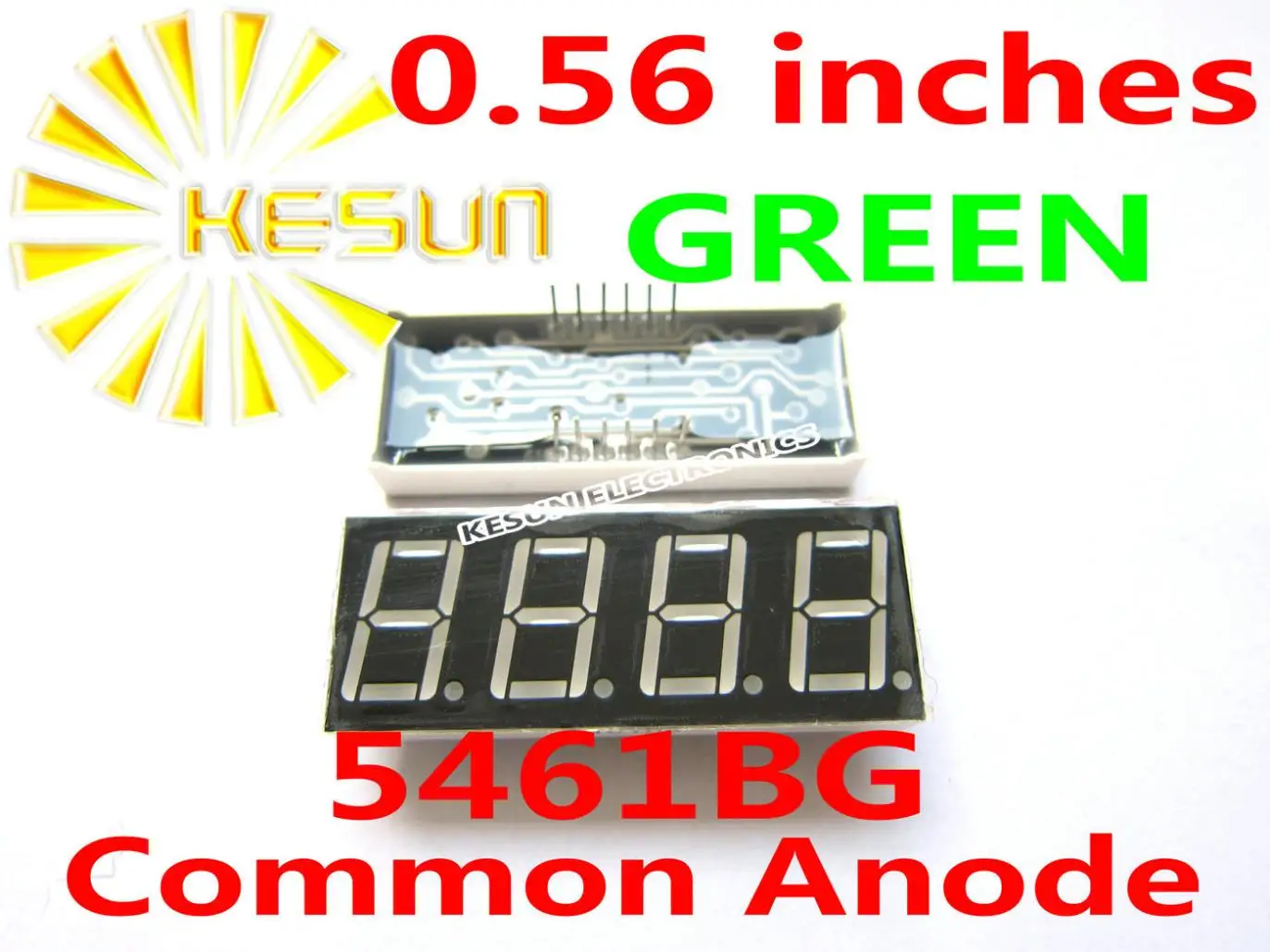 

5PCS x 0.56 inches Green Red Common Anode/Cathode 4 Digital Tube 5461BG 5461AG 5461AS 5461BS LED Display Module