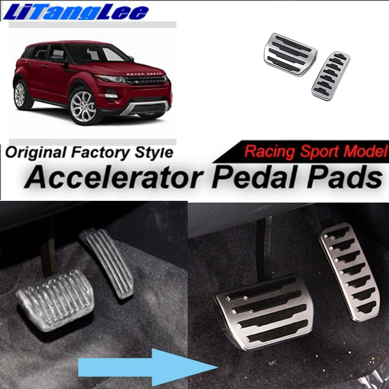 

LitangLee Car Accelerator Pedal Pad Cover Sport Racing Model Pedal For Land For Rover For Range For Rover Evoque 2011~2019 AT