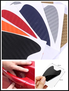 

4pcs car accessories 3D carbon fiber door handle wrist scratch stickers for Ford Focus MK2 MK3 MK4 kuga Escape Fiesta Ecosport