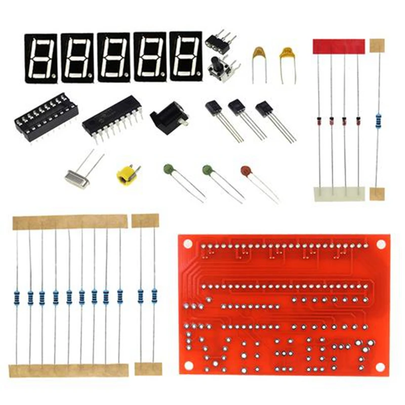 1Hz-50MHz Frequency Counter Tester Crystal Oscillator Frequency Measurement Five Digital Display DIY Kit2