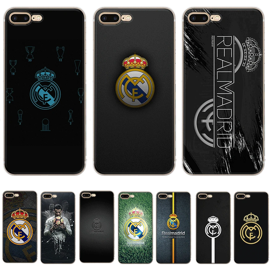 

Gerleek Soft TPU Case For iPhone 6 6s 7 8 Plus XR X XS Max Cover Protection Real Madrid Club