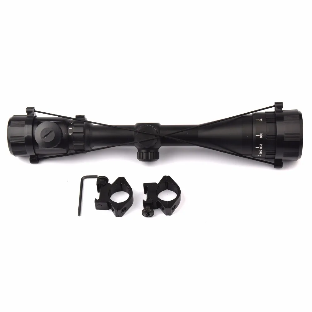 Scope com Vermelho Militar para Caça Tiro com 20mm Tactical Rifle Verde Iluminado Arma Riflescope Airsoft Ferroviário 3-9x40aoe - 12 Tactical 3-9x40aoe rifle scope com vermelho verde