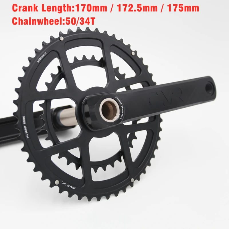 ZRACE HARDROCK 2x10/11 Скорость Road Chainset зубчатое колесо цепной передачи протектор для кривошипа 3D CNC 50/34T 170 мм/172,5 мм/175 мм велосипедная Звездочка+ BSA