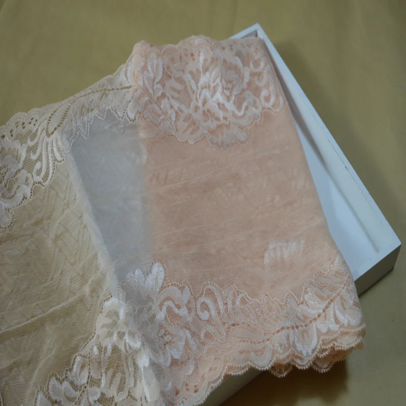 

2yds/lot) 24CM underwear elastic trim complexion Transparent Elastic Lace Fabric,Sewing Wedding Lace,DIY Garment Accessories