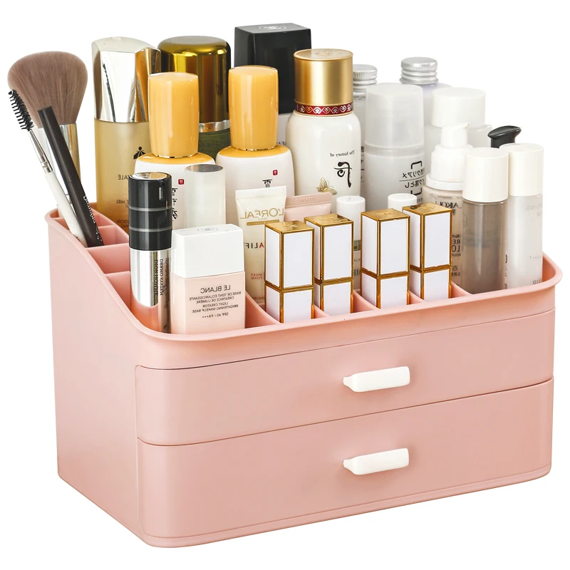 

Large Capacity Drawer Cosmetic Storage Box Desktop Jewelry Lipstick Makeup Skin Care Mask Organizer Sundries Container Rack