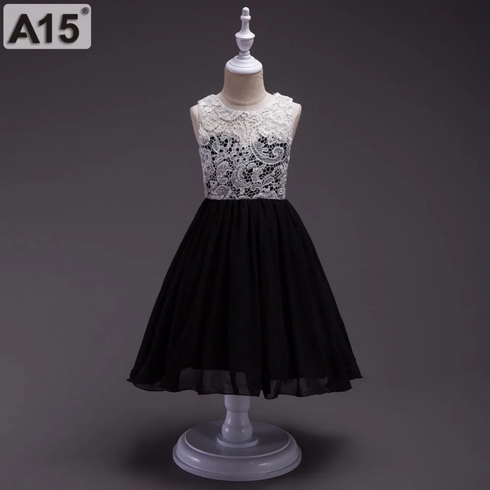 

A15 Flower Girl Dresses Gown Girl Clothes European and American Style 4 5 6 8 10 12 Year Party Dress for Kids Pink Wedding Dress