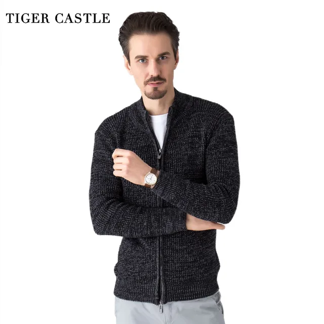 TIGER CASTLE Men Fashion Wool Sweater Male Knitted