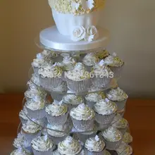 Горячая Salet! Круглый 5 ярусов акриловый прозрачный Стиль подставка для тортов на день рождения/подставки+ para+ торт+ pops Свадебные украшения