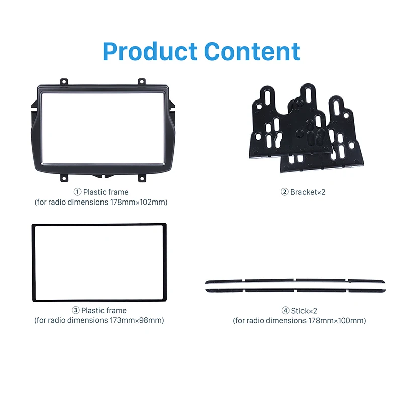 Seicane 2din Автомобильная Радио Панель комплект для Daewoo Royale русский/LADA Vesta Установка отделка ободок комплект