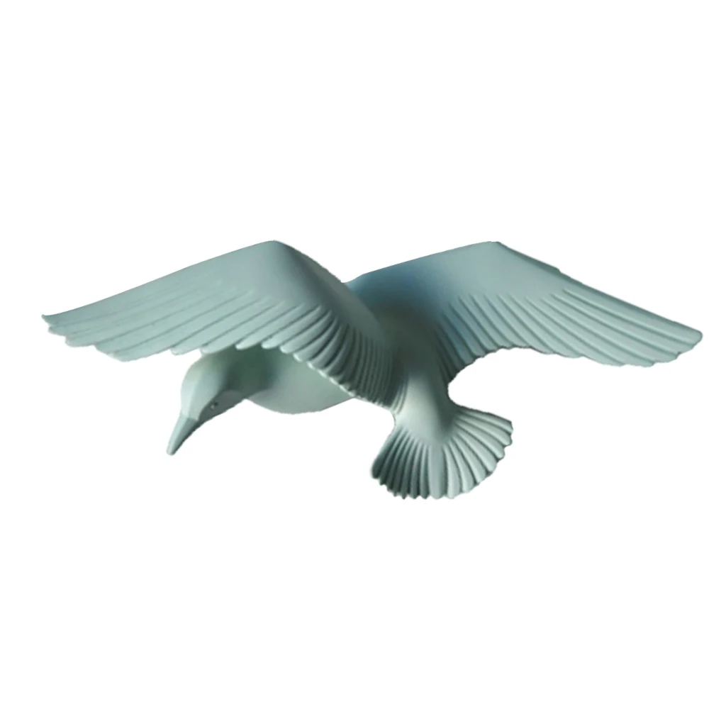 Home Decorative Resin 3D Handmade Flying Seagull Birds Crafts Wall Art Sculpture Hanging Decor
