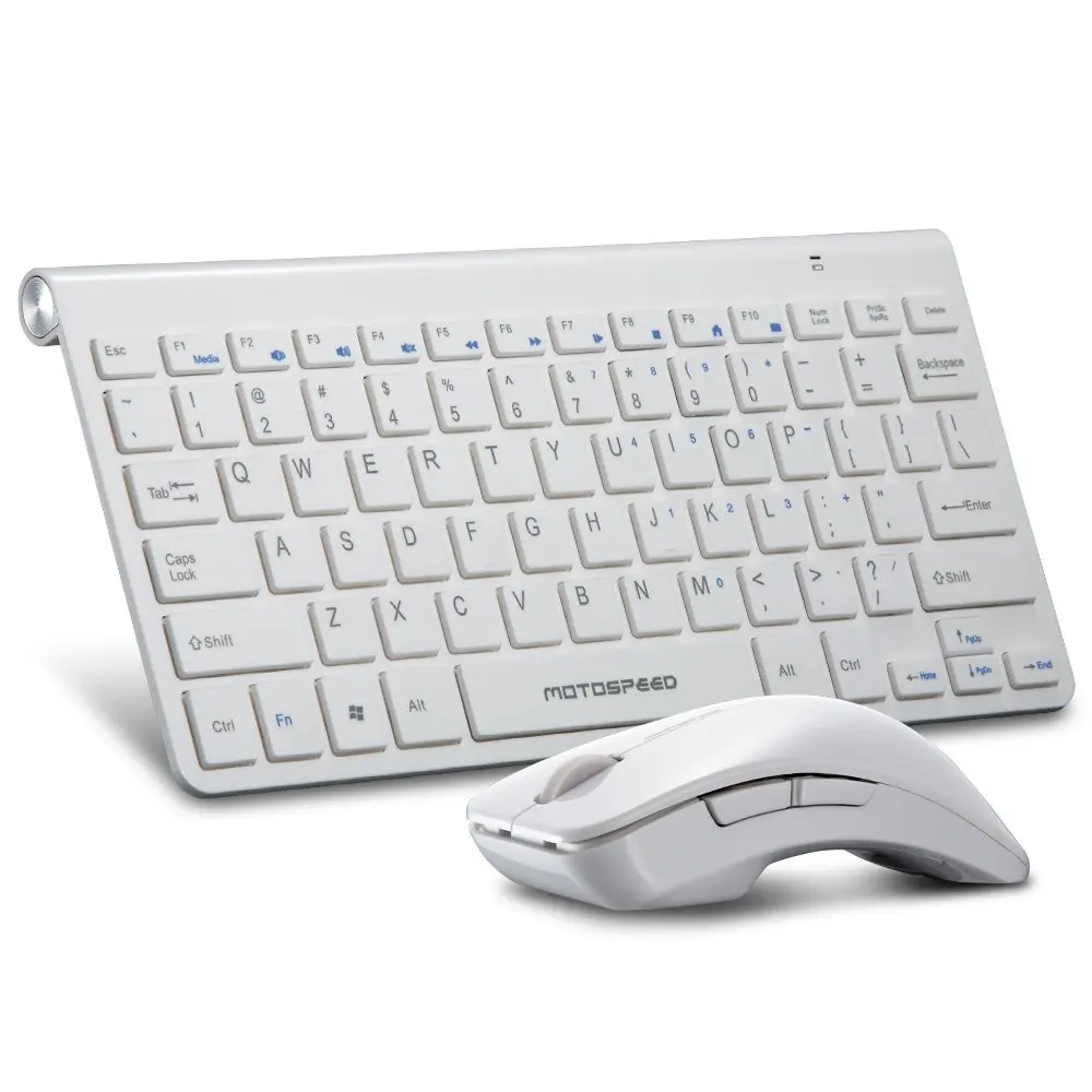 

MOTOSPEED Ultra Thin Slim 2.4 GHz DPI Wireless Keyboard & Optical Mouse Combo Set Kit with USB Nano Receiver for Windows 7/8