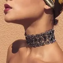 Стразы, колье, ожерелье,, массивное ожерелье для женщин, Большое модное ожерелье, вечерние ожерелья, колье, бижутерия