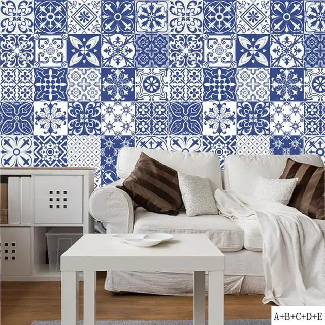 retro tiles wall stickers for kitchen tile stickers decor adhesive