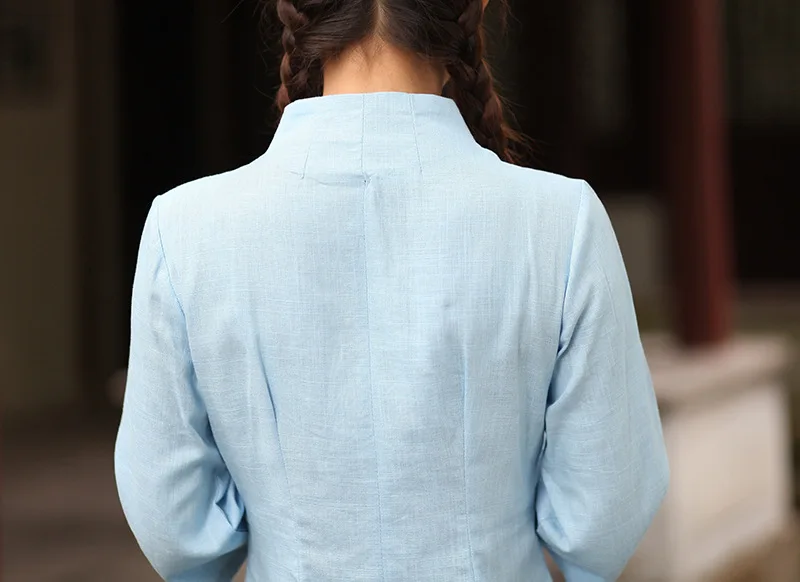Блузка женская летняя с воротником стойкой в китайском стиле|shirt cufflink|shirt lazioshirt long
