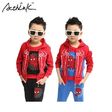 ActhInK Nouveau 3 Pcs Enfants Spiderman Hiver Costume Costume Garçons Costume de Sport De Mode Enfants Printemps Spiderman Survêtement pour les Garçons, C049