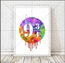 Needlework Diamante Bordado 5D DIY Pintura Diamante Harry Potter Aquarela Impressão do Ponto da Cruz de Cristal Cheio de Diamantes Decorativos