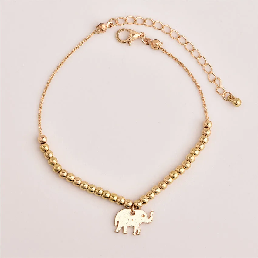 Золотая цепочка звезда слон браслет на щиколотке бисер halhal женский chewille Foot Jewelry