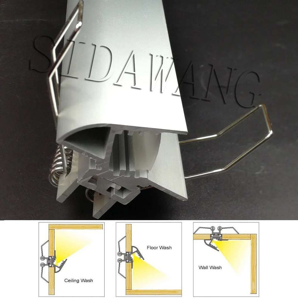 37X28 мм регулируемый угол освещения стены пол потолок мыть светодиодный алюминиевый профиль для светодиодной гибкой ленты SDW151