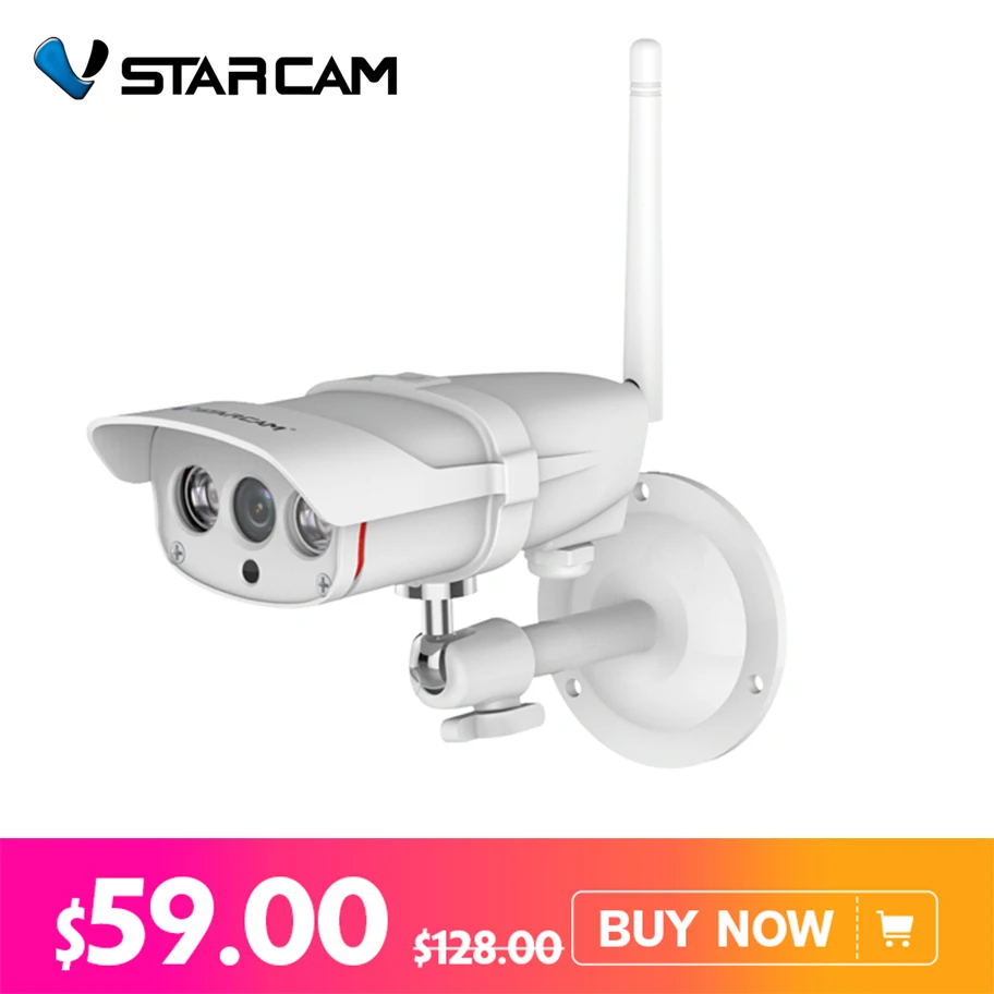

VStarcam C16S 1080P WiFi IP Camera Waterproof IP67 Outdoor 2MP Camera IR-Cut Support 128G TF Card for Smart Home