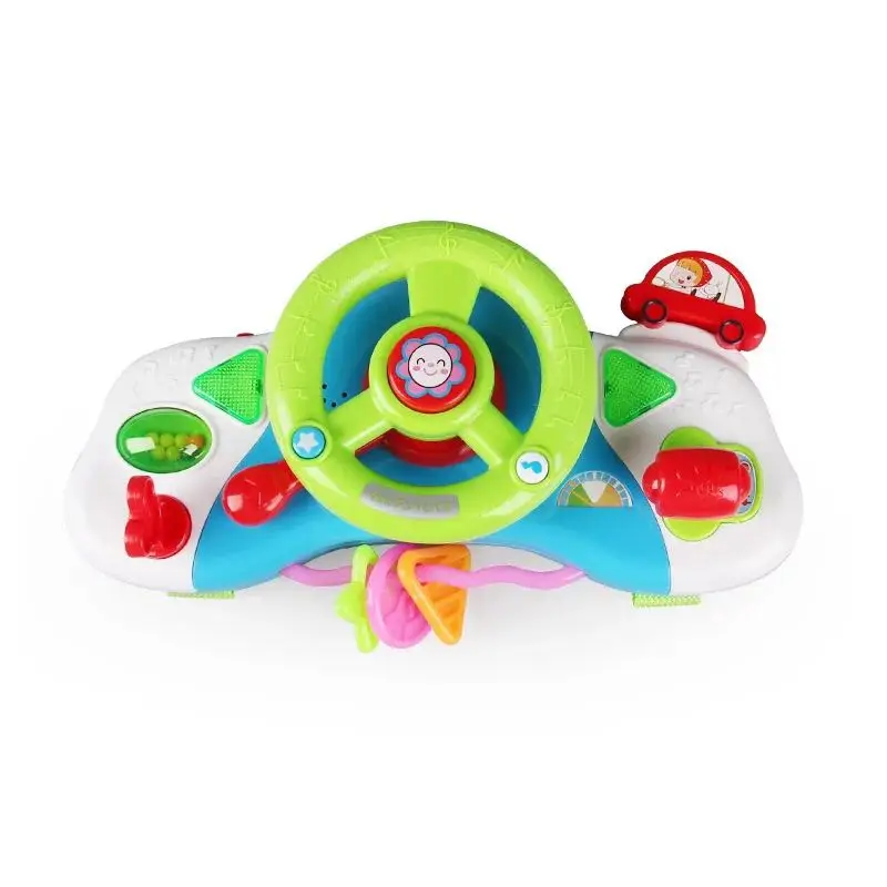

Baby Toys Musical Instruments Simulation Steering Wheel Musical Handbell With Light Developing Educational Toys For Children