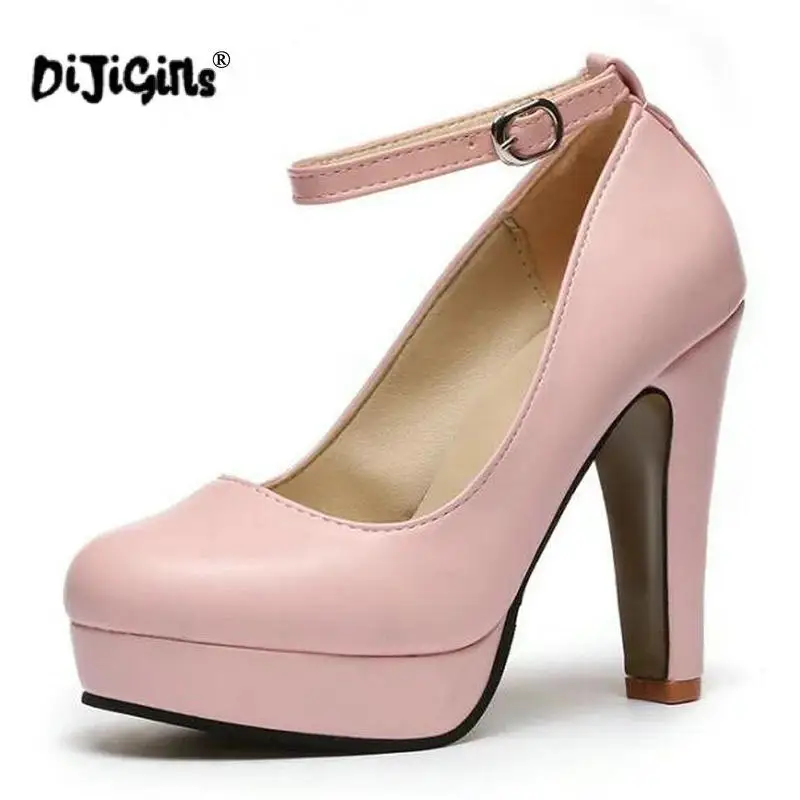 Женские туфли на толстом каблуке DIJIGIRLS Осенняя обувь высоком 2018|high-heeled shoes|women