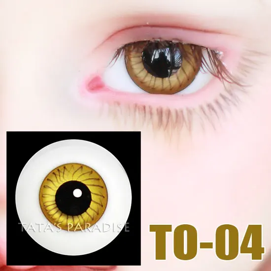 

1/3 1/4 1/6 BJD Eyes 14mm/ 16mm gold  Eyeballs  for SD/MSD/YSD/70CM Ball-jointed Doll
