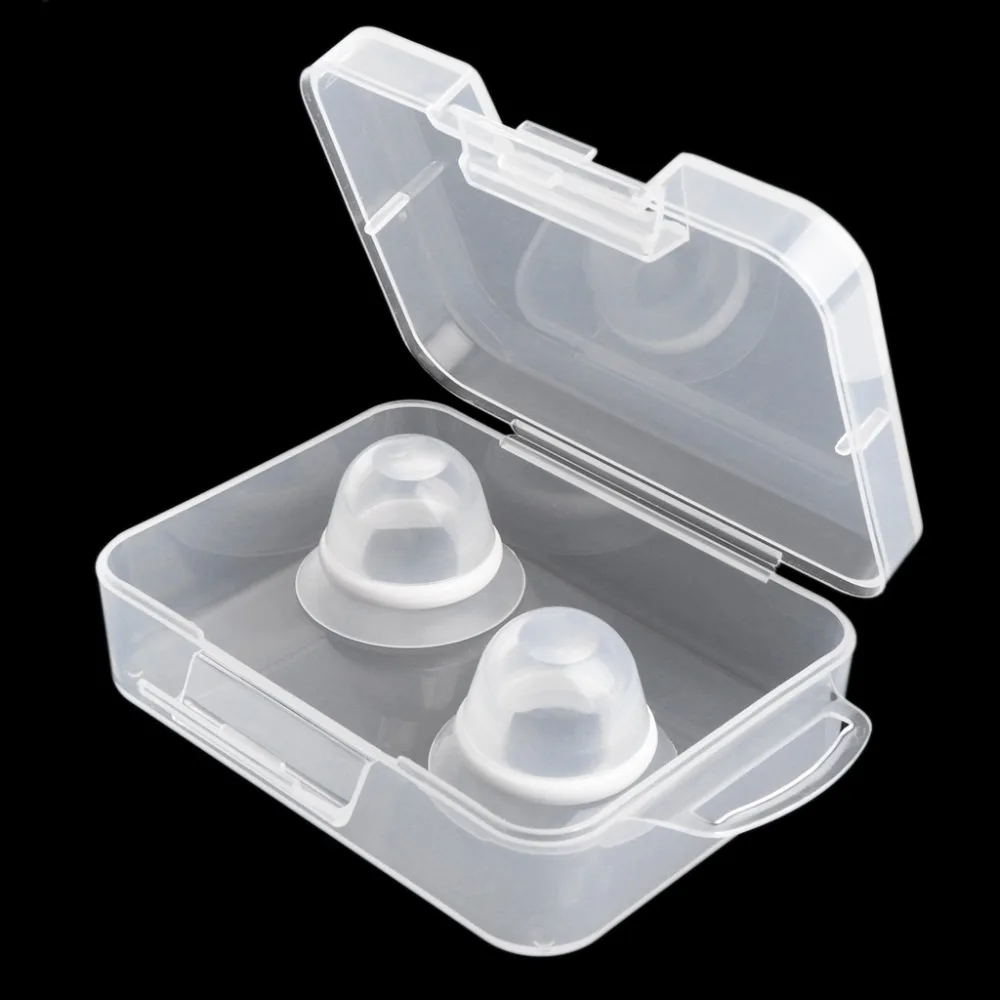 

ZLROWR 2Pcs Inverted Flat Nipples Aspirator Soft Nipple Pump Sucker Corrector With Case